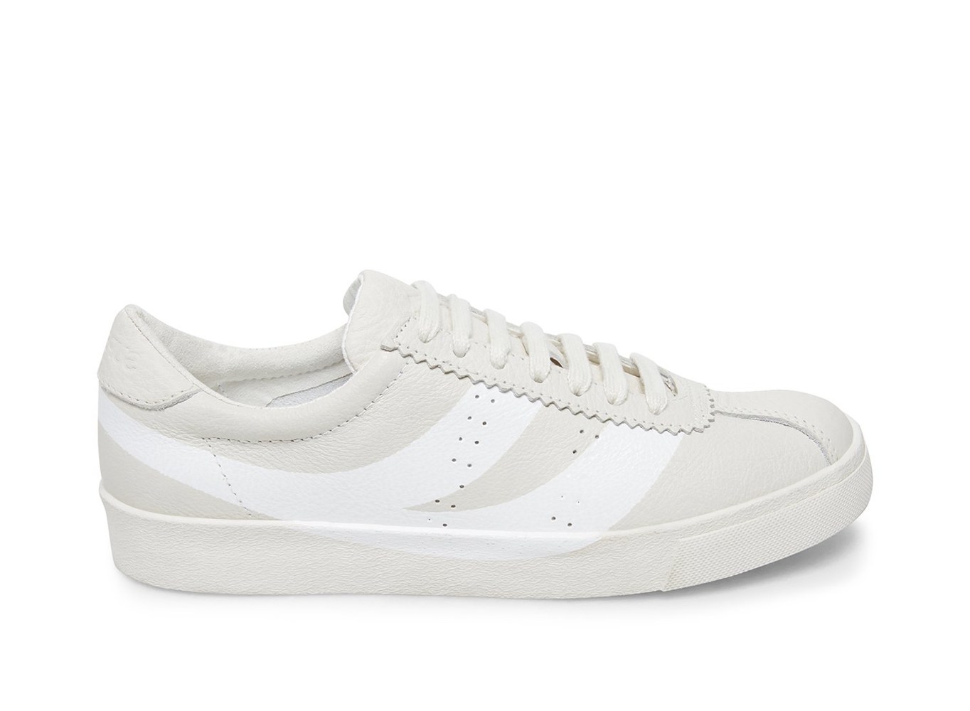 Tenis Feminino Branco - Superga 2843 Clubs Tumbled Couro U Logo - LZWMB-4186